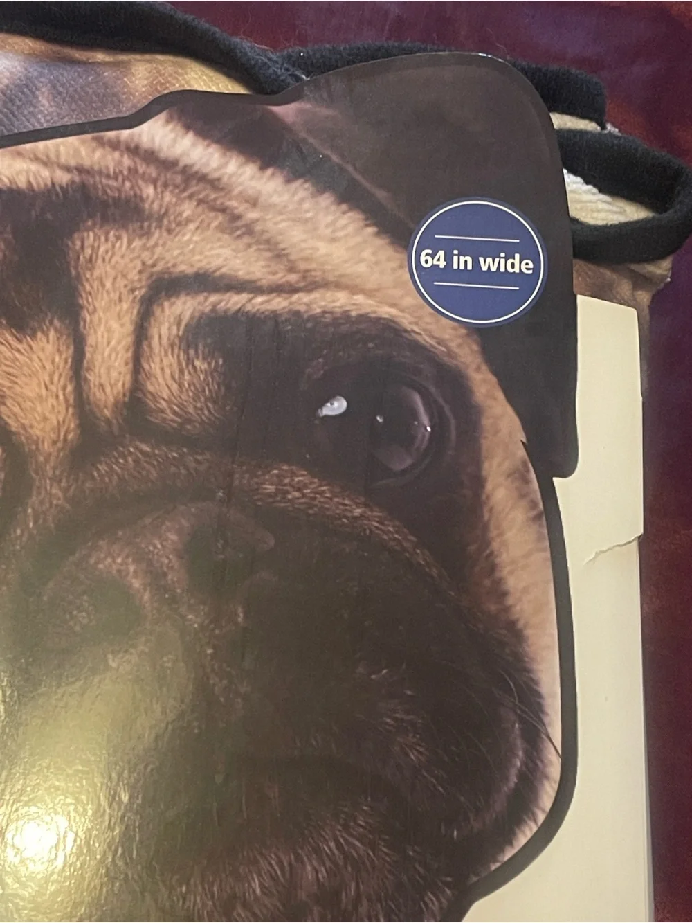 Mainstays Pug Face Novelty Towel in Tan and Black
